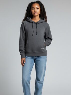 Born Primative Women's S Charcoal Cropped Style Hoodie Solid Like New